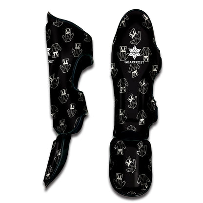Karate Gi Pattern Print Muay Thai Shin Guard