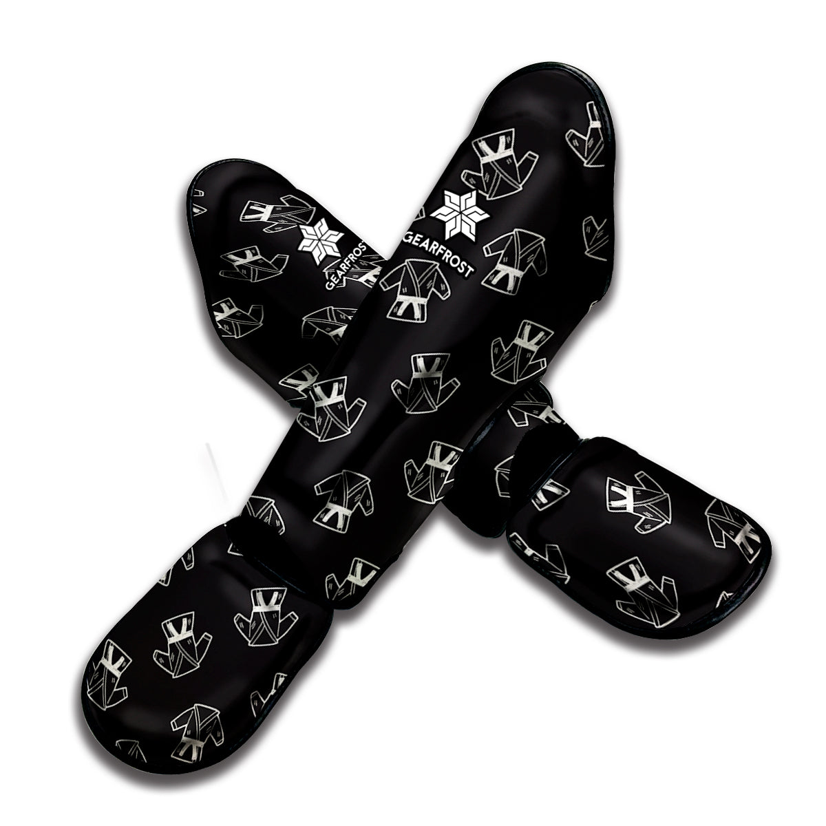 Karate Gi Pattern Print Muay Thai Shin Guard