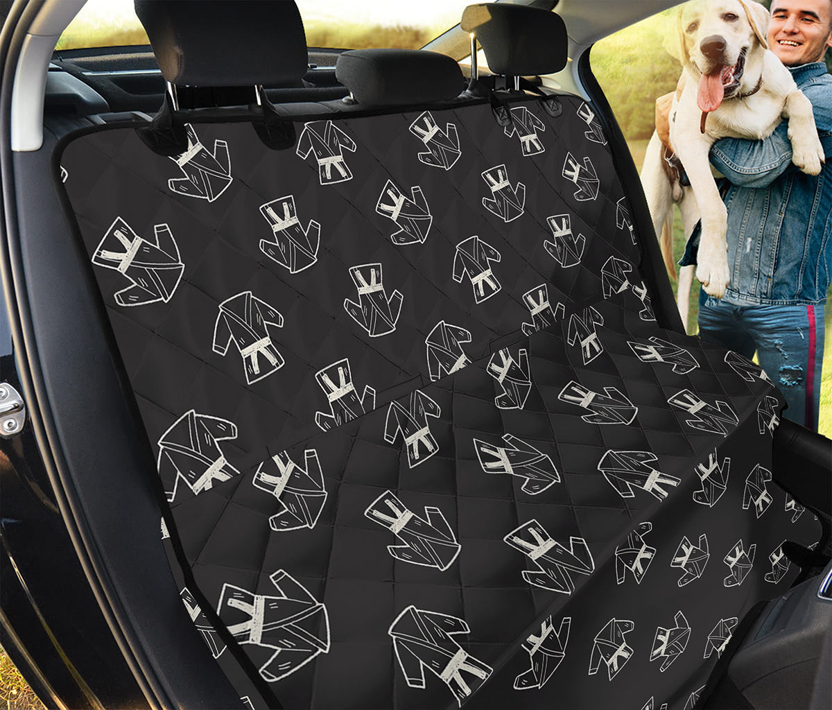 Karate Gi Pattern Print Pet Car Back Seat Cover