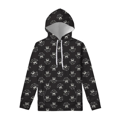 Karate Gi Pattern Print Pullover Hoodie