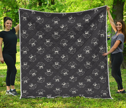 Karate Gi Pattern Print Quilt