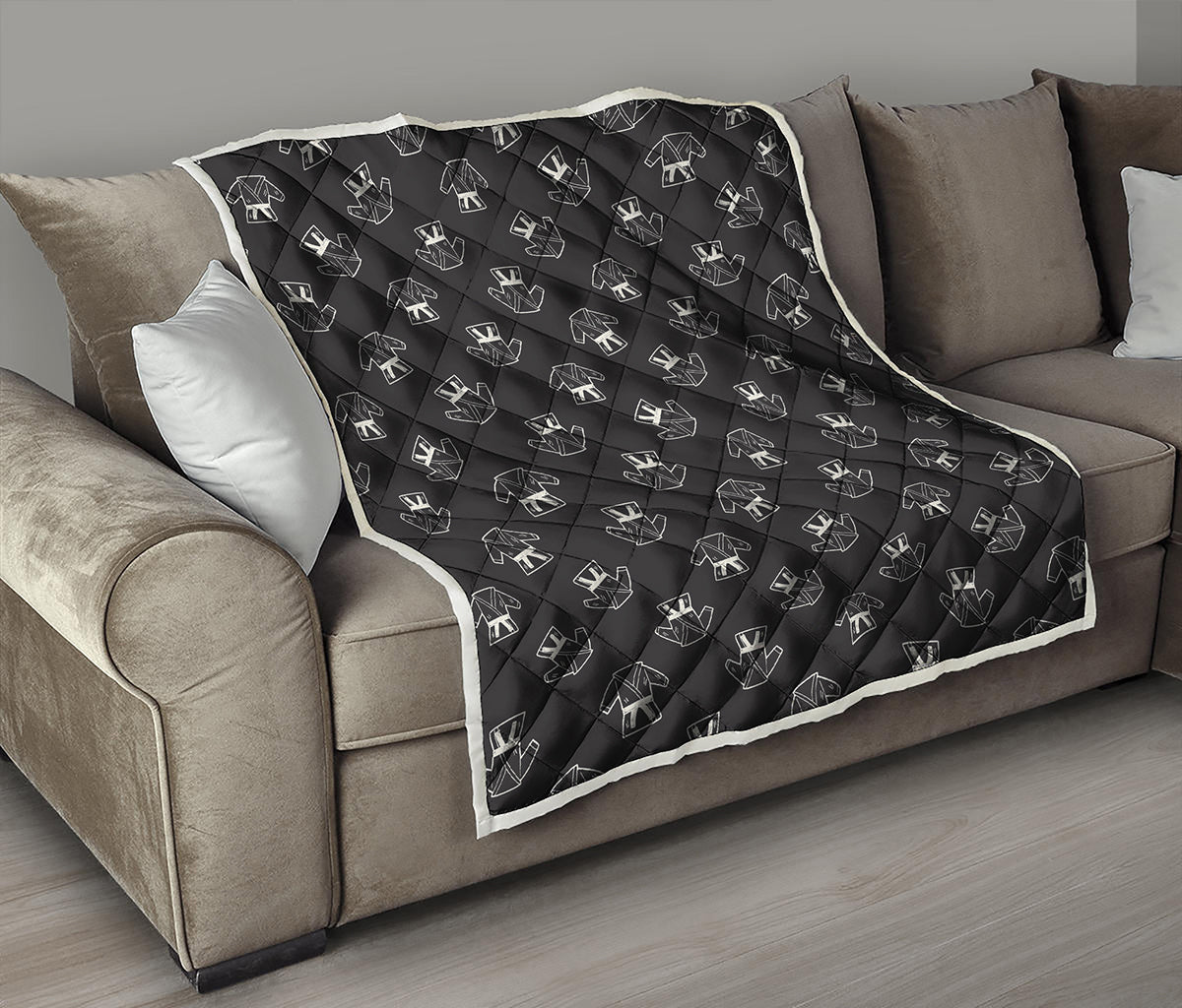 Karate Gi Pattern Print Quilt