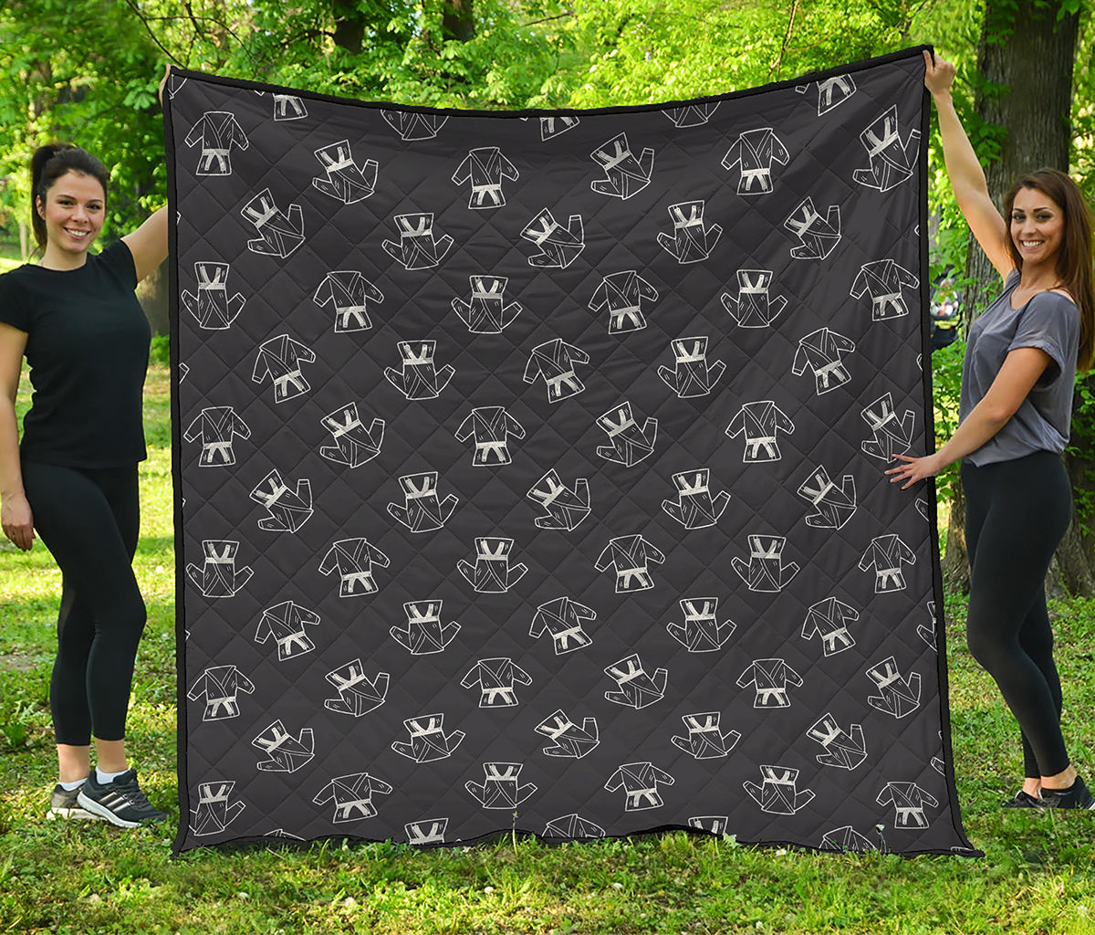 Karate Gi Pattern Print Quilt
