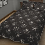Karate Gi Pattern Print Quilt Bed Set
