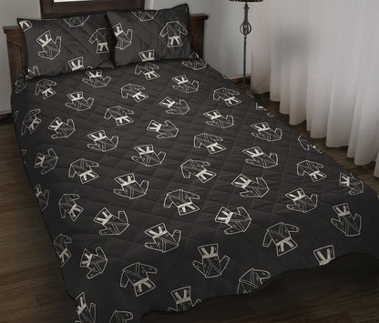 Karate Gi Pattern Print Quilt Bed Set
