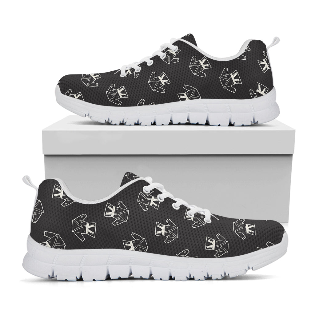 Karate Gi Pattern Print White Sneakers