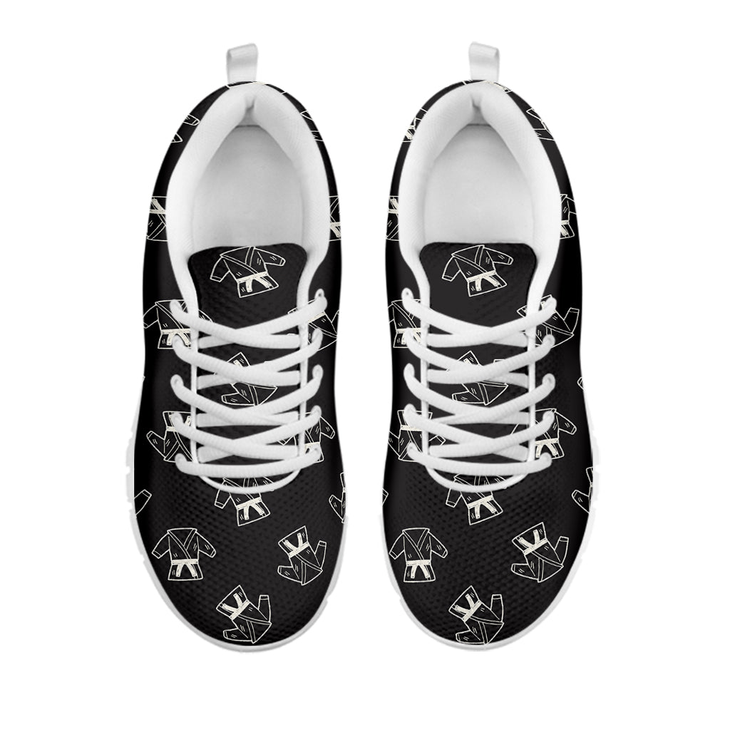 Karate Gi Pattern Print White Sneakers