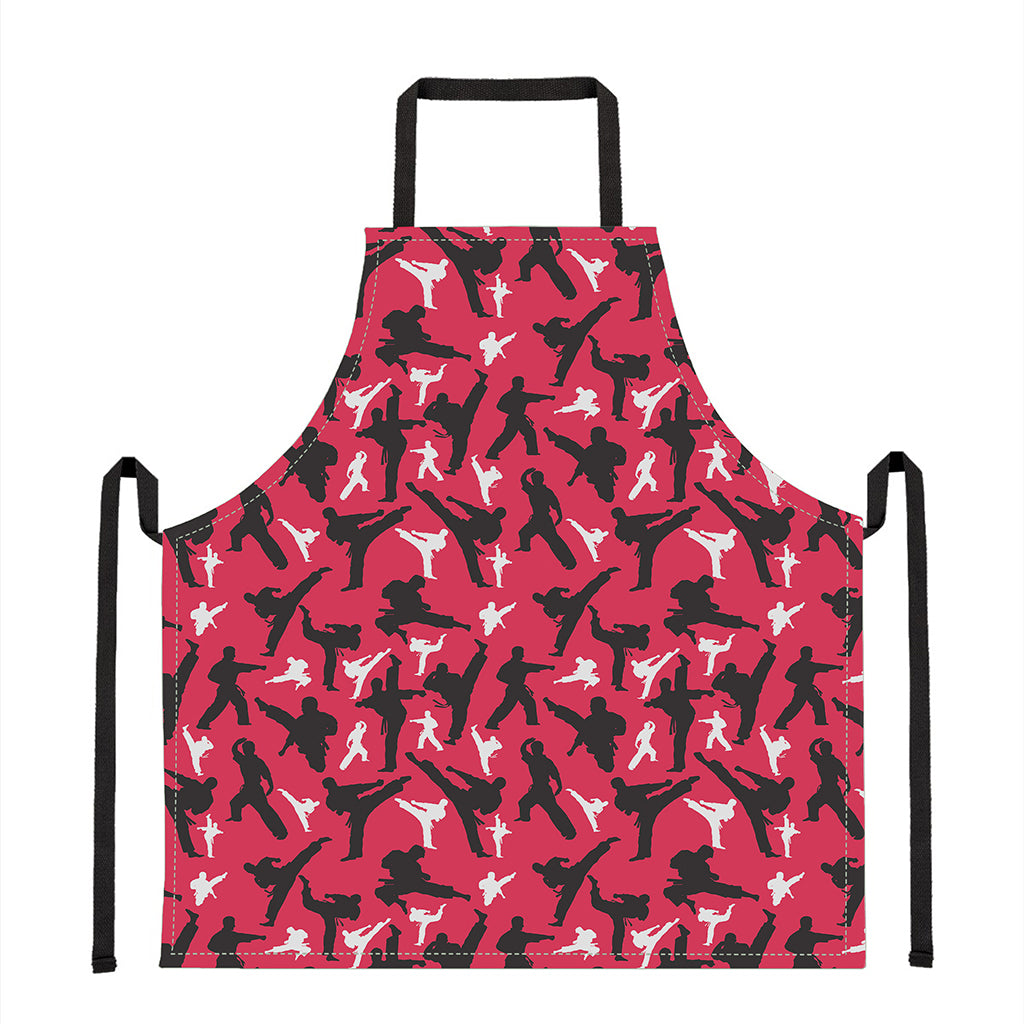 Karate Pattern Print Apron