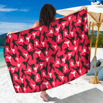 Karate Pattern Print Beach Sarong Wrap