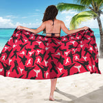 Karate Pattern Print Beach Sarong Wrap