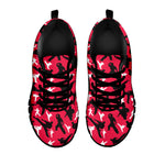 Karate Pattern Print Black Sneakers