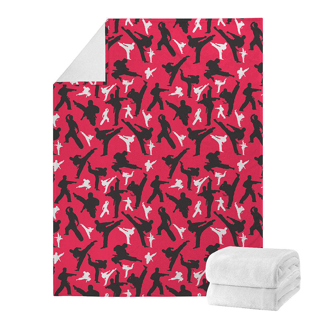 Karate Pattern Print Blanket