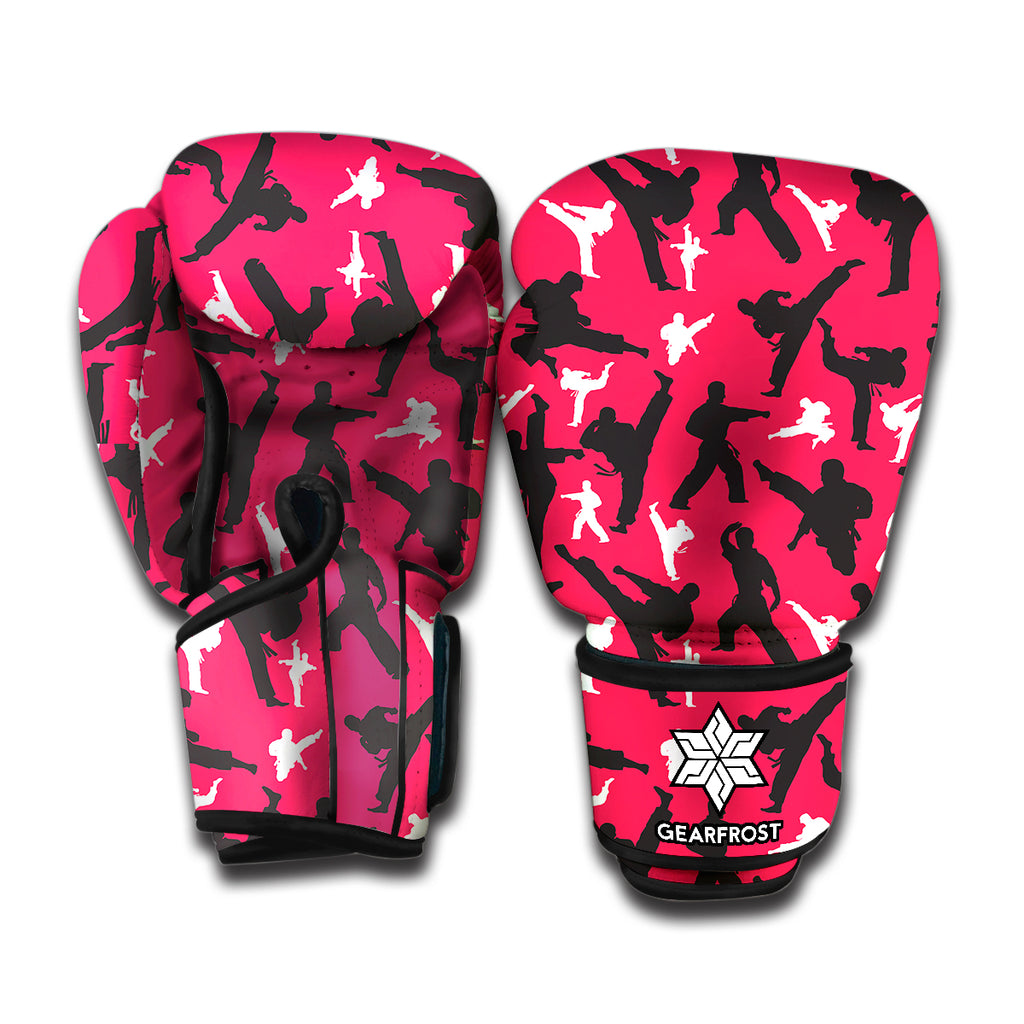 Karate Pattern Print Boxing Gloves