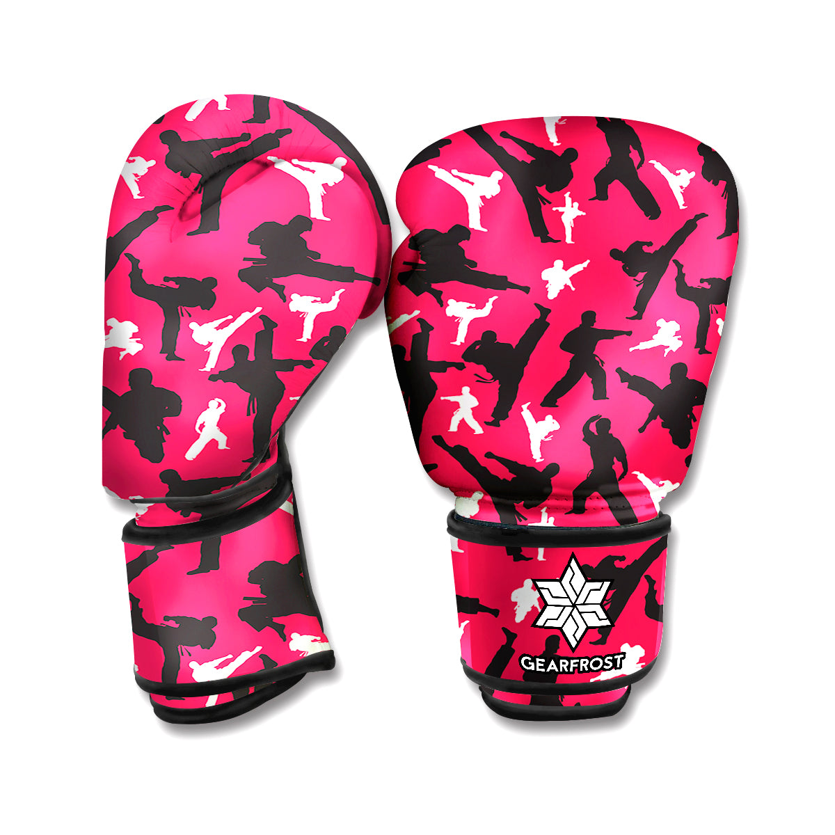 Karate Pattern Print Boxing Gloves