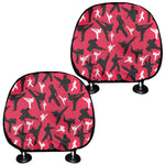 Karate Pattern Print Car Headrest Covers