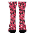 Karate Pattern Print Crew Socks