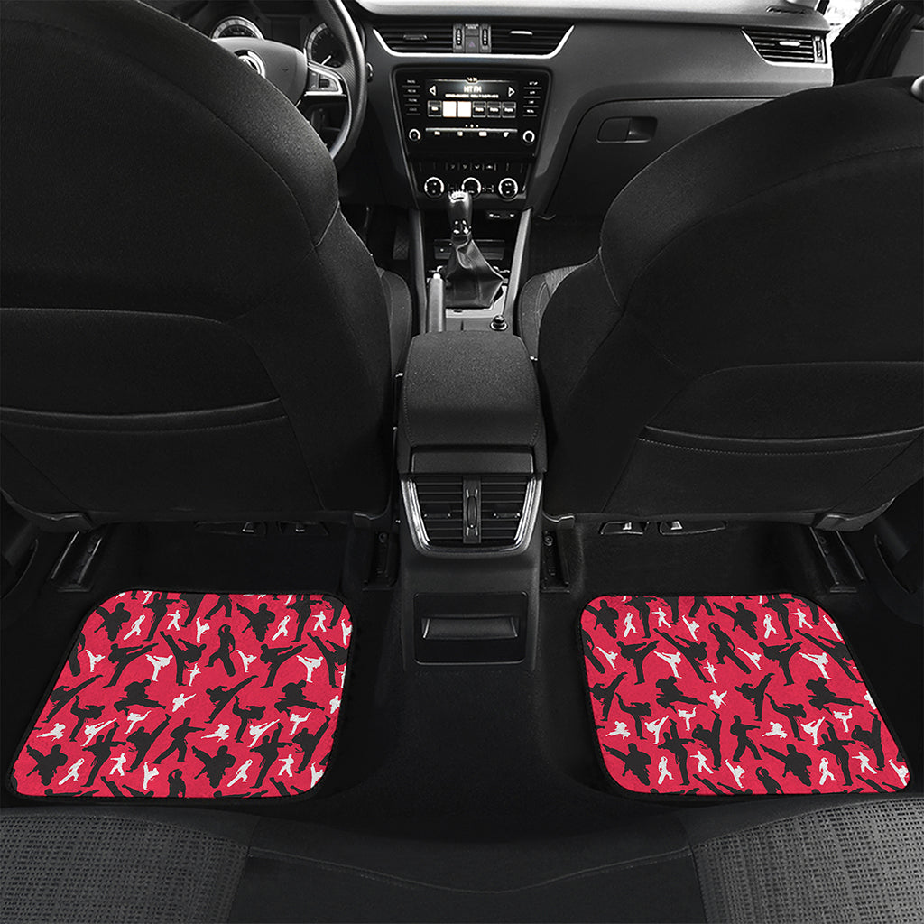 Karate Pattern Print Front and Back Car Floor Mats