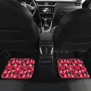 Karate Pattern Print Front and Back Car Floor Mats