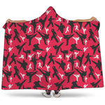 Karate Pattern Print Hooded Blanket