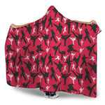 Karate Pattern Print Hooded Blanket