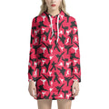 Karate Pattern Print Pullover Hoodie Dress
