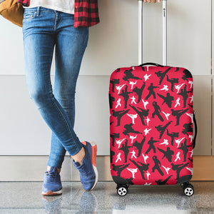 Karate Pattern Print Luggage Cover