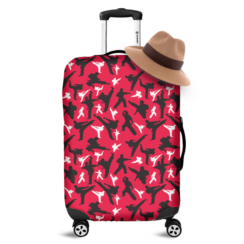 Karate Pattern Print Luggage Cover