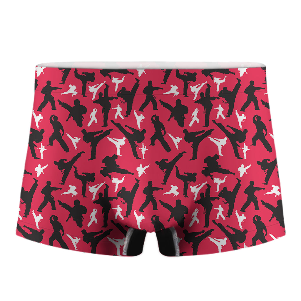 Karate Pattern Print Men's Boxer Briefs