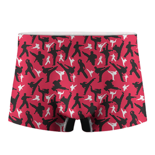 Karate Pattern Print Men's Boxer Briefs