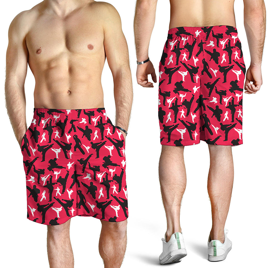 Karate Pattern Print Men's Shorts