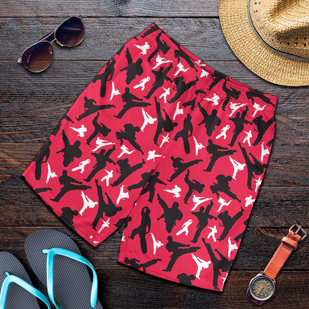 Karate Pattern Print Men's Shorts