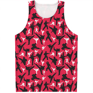 Karate Pattern Print Men's Tank Top