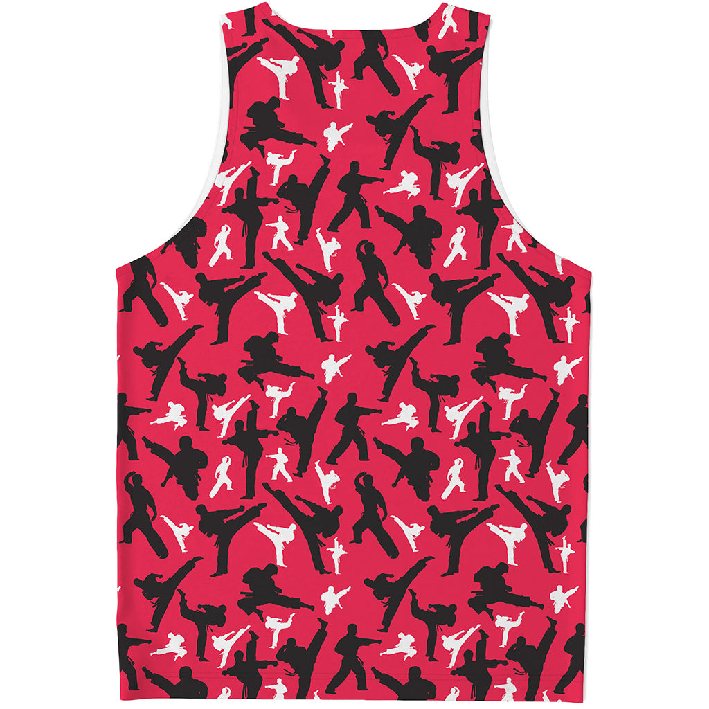 Karate Pattern Print Men's Tank Top