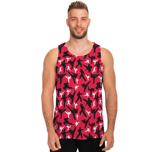 Karate Pattern Print Men's Tank Top