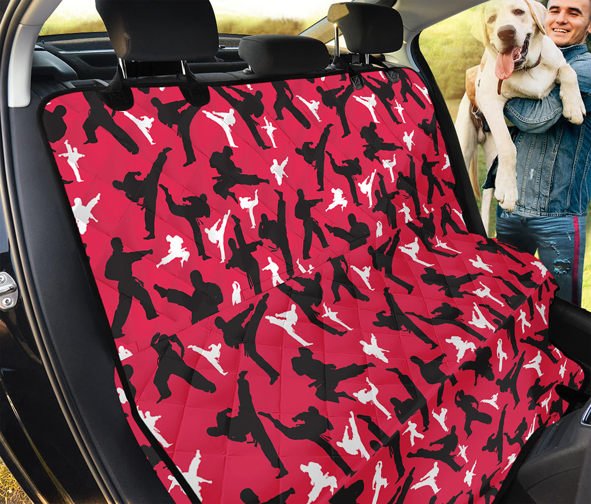 Karate Pattern Print Pet Car Back Seat Cover