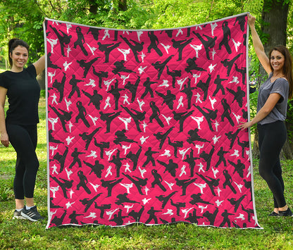 Karate Pattern Print Quilt