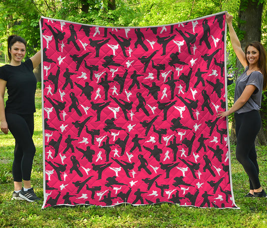 Karate Pattern Print Quilt