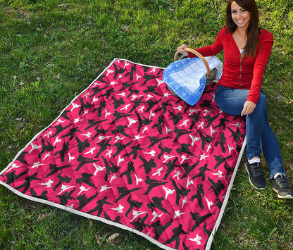 Karate Pattern Print Quilt