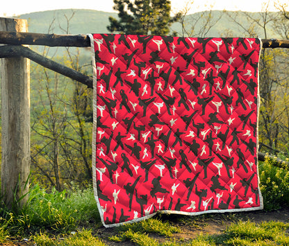 Karate Pattern Print Quilt