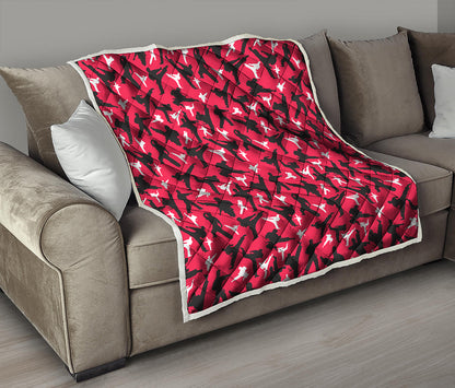 Karate Pattern Print Quilt