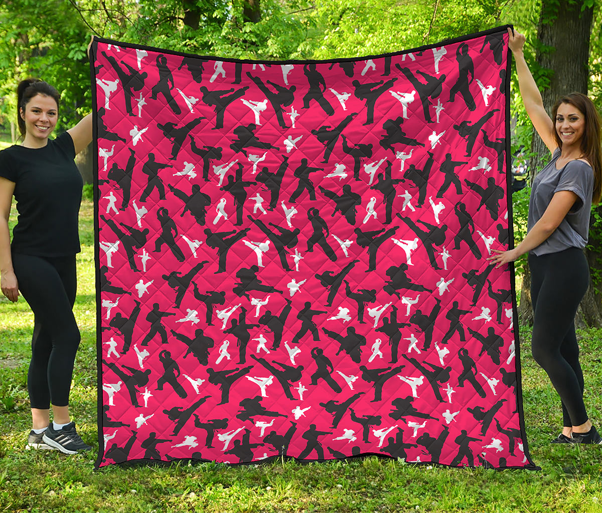 Karate Pattern Print Quilt
