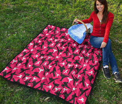 Karate Pattern Print Quilt