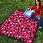 Karate Pattern Print Quilt