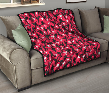 Karate Pattern Print Quilt