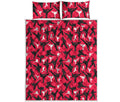 Karate Pattern Print Quilt Bed Set