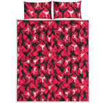 Karate Pattern Print Quilt Bed Set