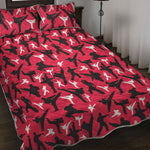 Karate Pattern Print Quilt Bed Set
