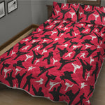 Karate Pattern Print Quilt Bed Set