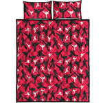 Karate Pattern Print Quilt Bed Set