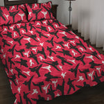 Karate Pattern Print Quilt Bed Set